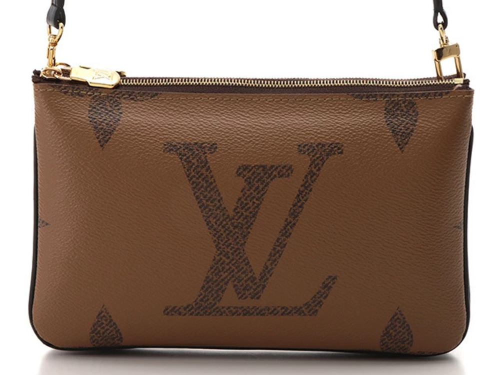 LOUIS VUITTON Pochette Double Zip Monogram Giant Reverse
